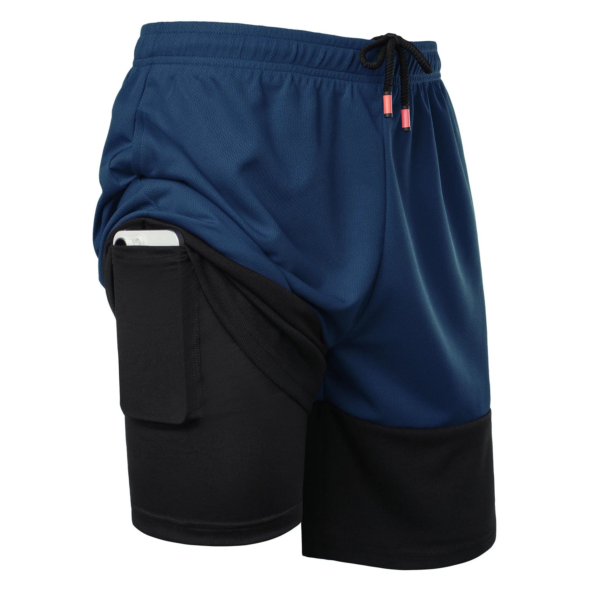 Men’s Color Block Jersey Shorts Activewear Breathable Comfy Drawstring Shorts For Athletics Basketball