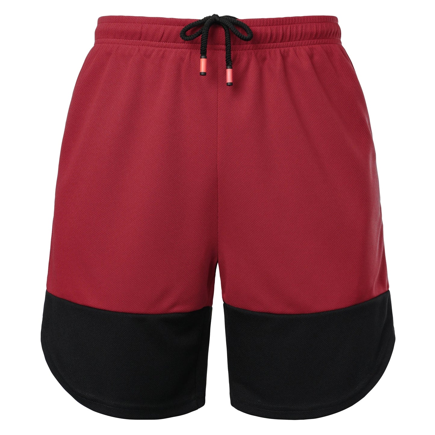 Men’s Color Block Jersey Shorts Activewear Breathable Comfy Drawstring Shorts For Athletics Basketball