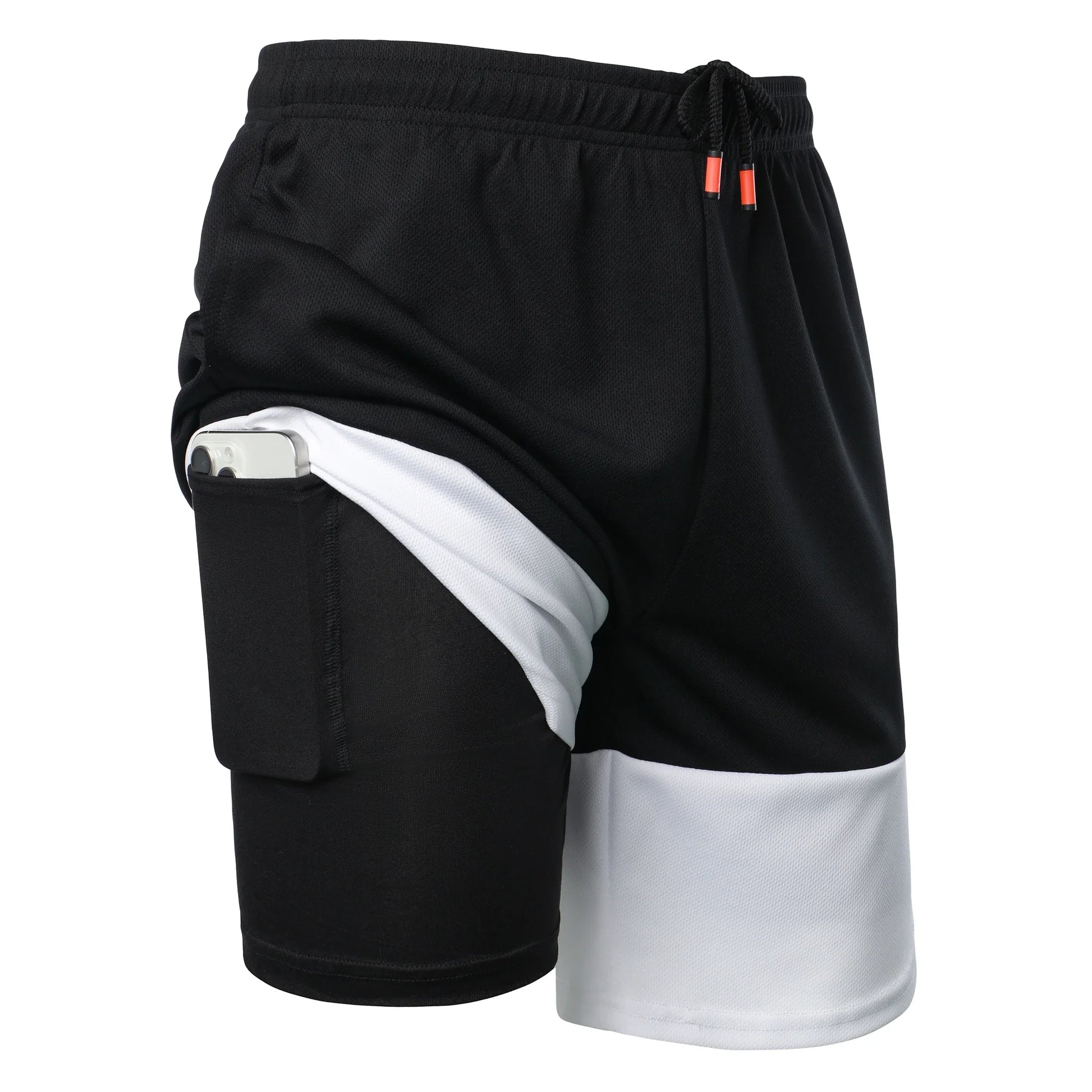 Men’s Color Block Jersey Shorts Activewear Breathable Comfy Drawstring Shorts For Athletics Basketball