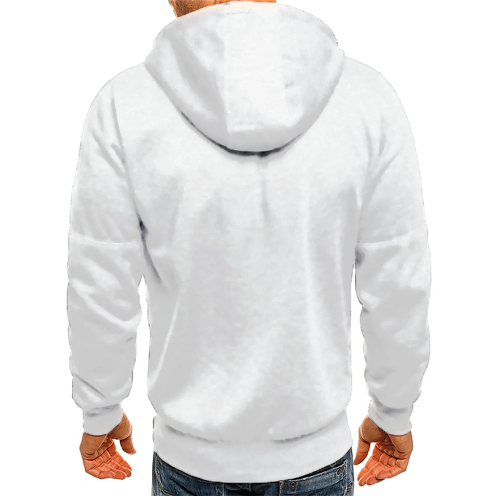 Men’s hooded jacket Casual long-sleeved hoodie Zipper Gym sports hoodie Spring and Autumn