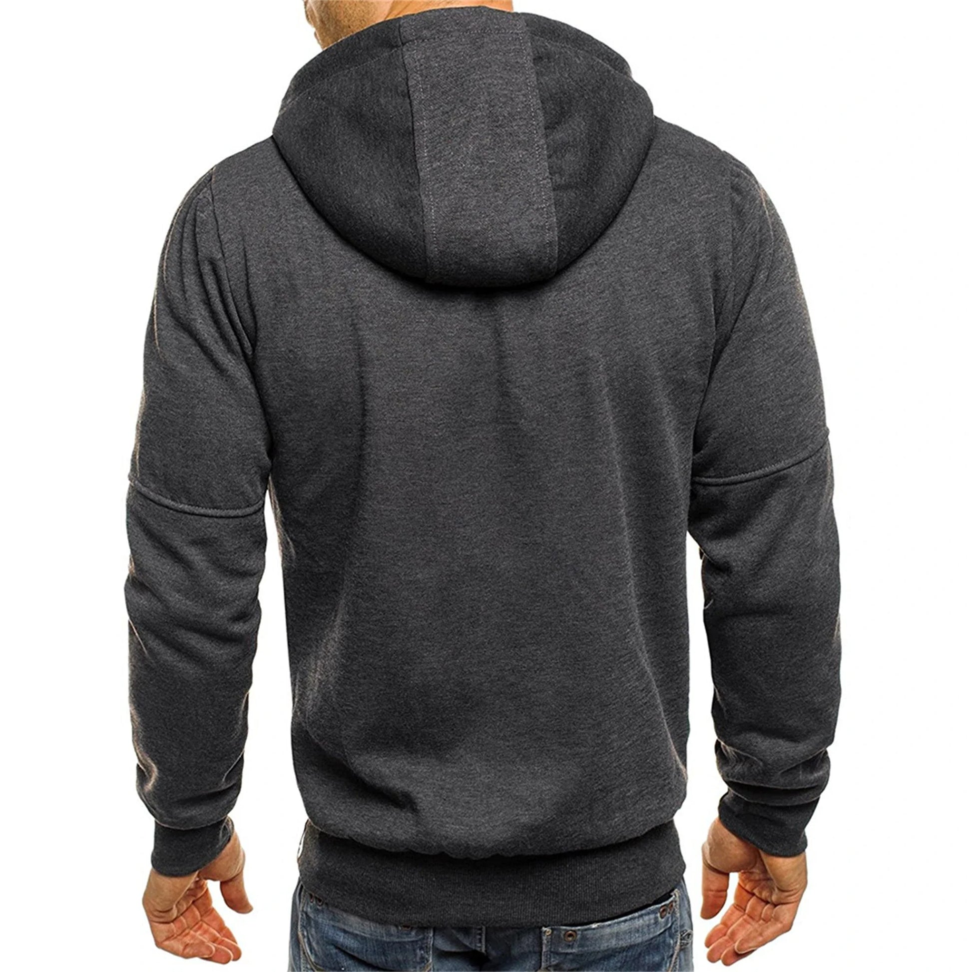 Men’s hooded jacket Casual long-sleeved hoodie Zipper Gym sports hoodie Spring and Autumn