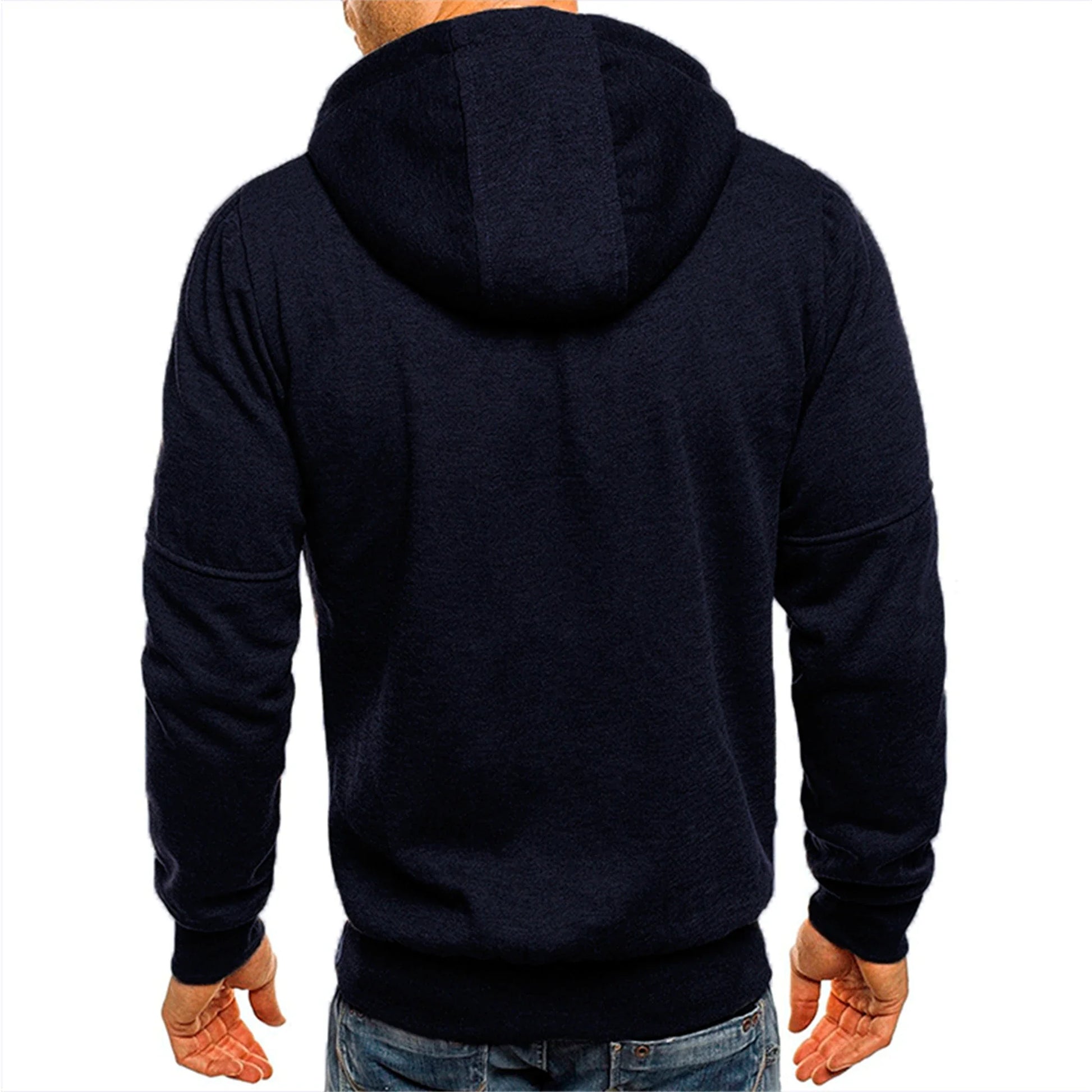 Men’s hooded jacket Casual long-sleeved hoodie Zipper Gym sports hoodie Spring and Autumn