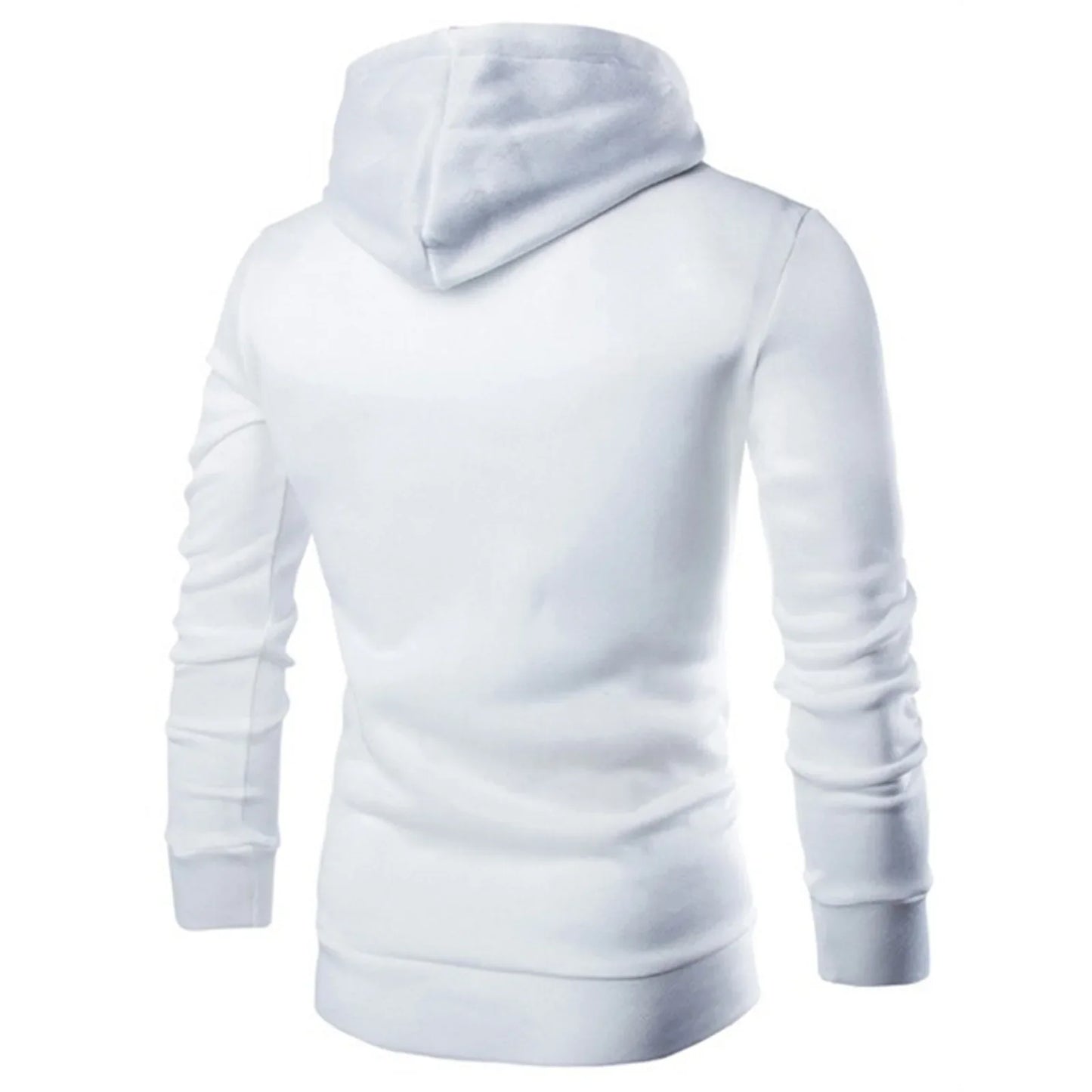 Men’s Hoodies Long Sleeve Sweatshirts for Men Zipper Hooded Pullover High Neck Mens Sweatshirt Top Jacket Coat Black