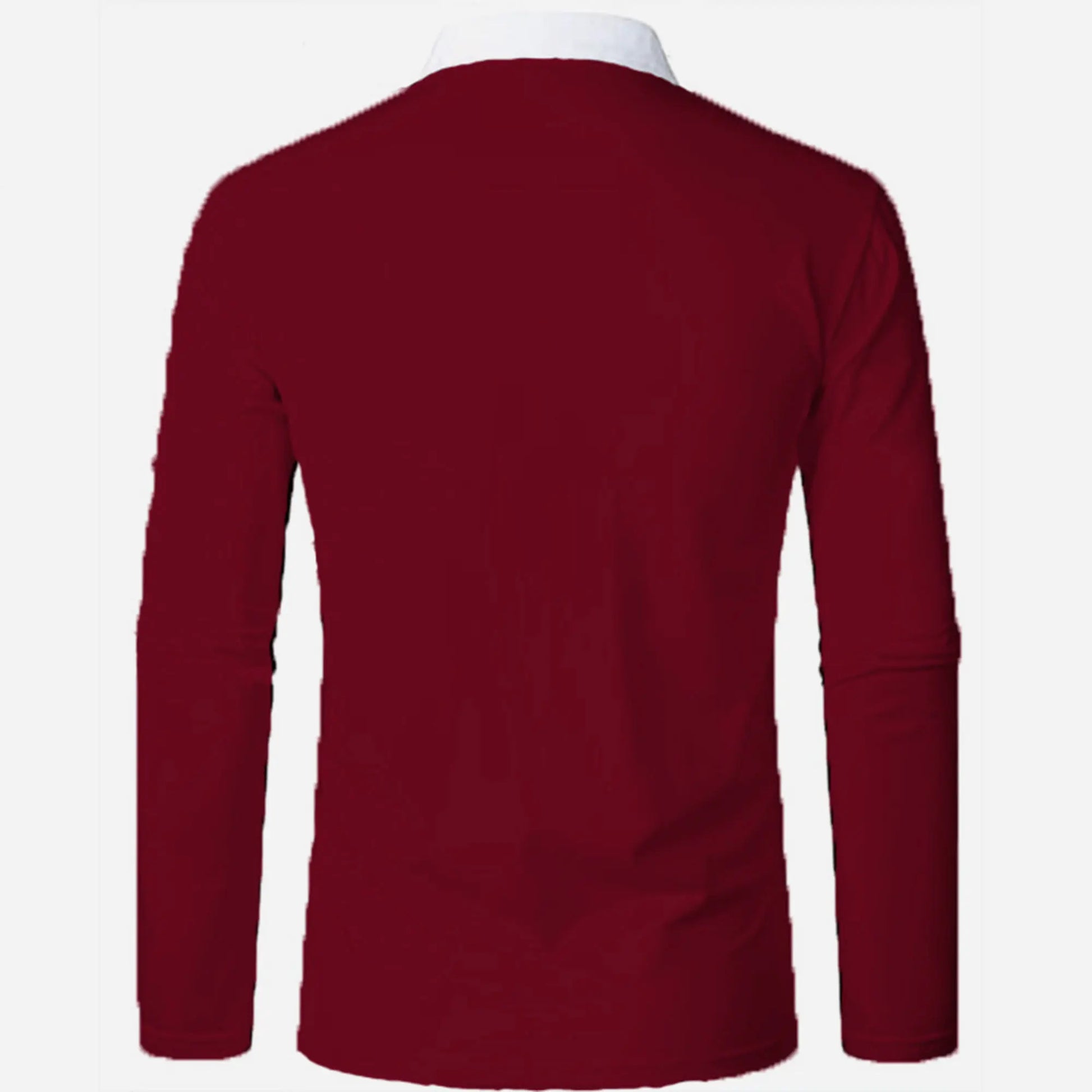 Men’s long sleeve Color matching Stylish zipper with men’s lapel long sleeve