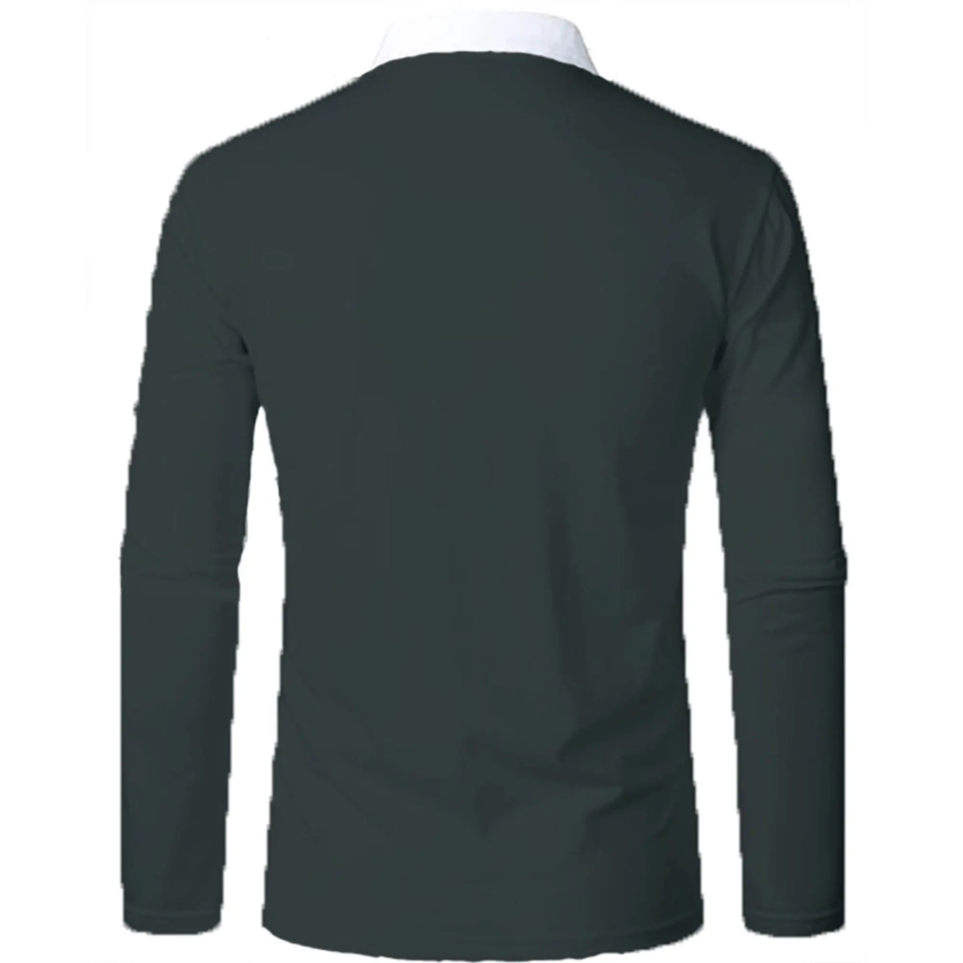 Men’s long sleeve Color matching Stylish zipper with men’s lapel long sleeve