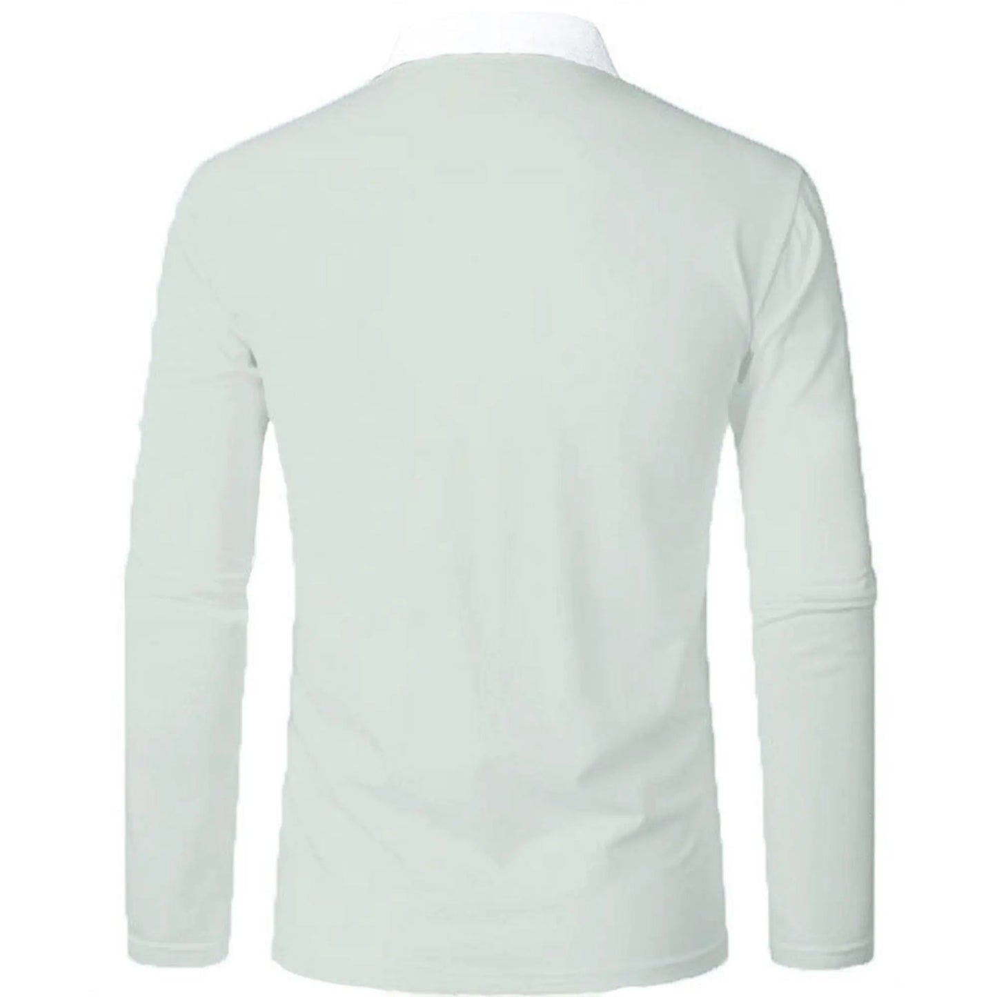 Men’s long sleeve Color matching Stylish zipper with men’s lapel long sleeve