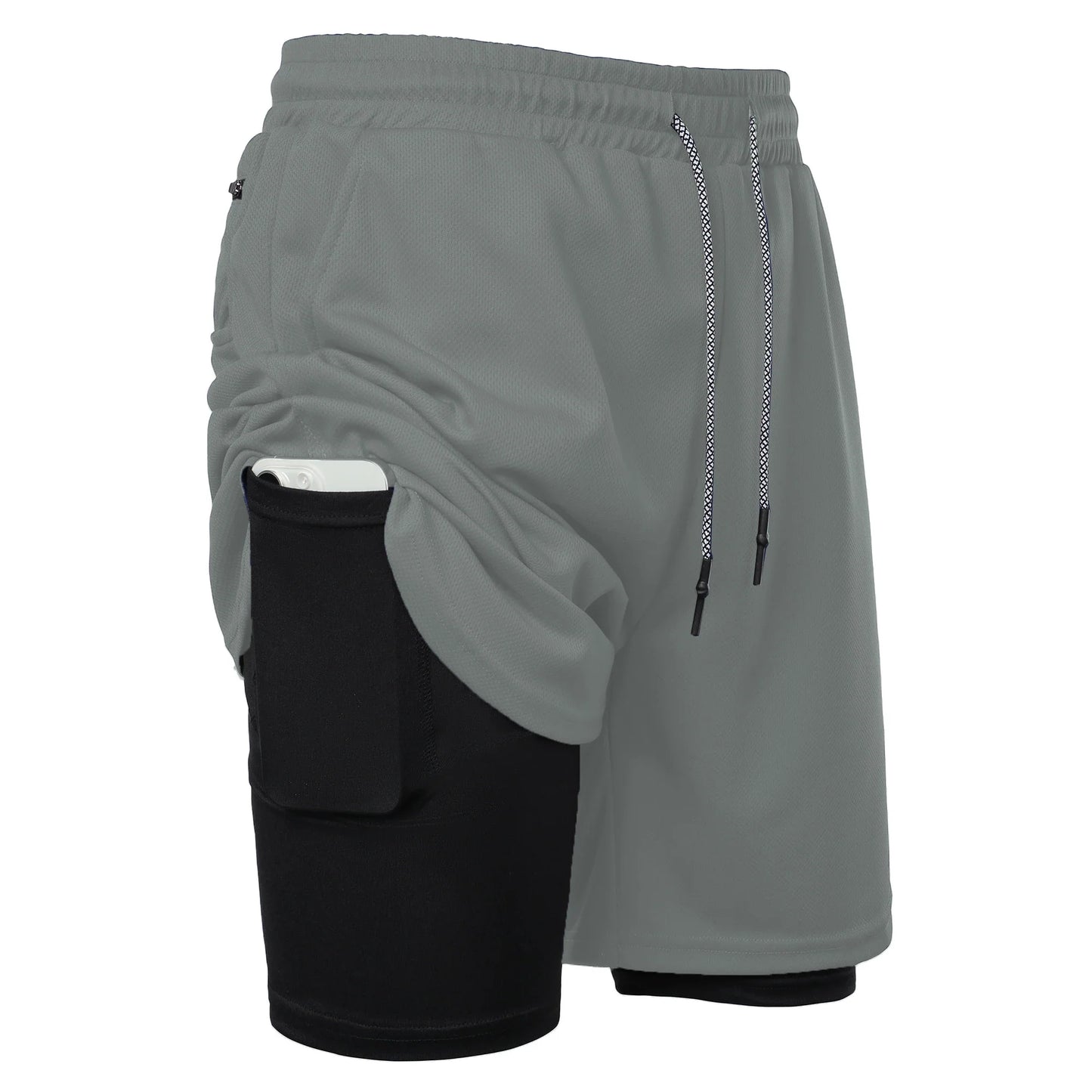 Men’s Solid Color Jersey Shorts Athletic Wear Breathable and comfortable drawstring Shorts For Sports Basketball