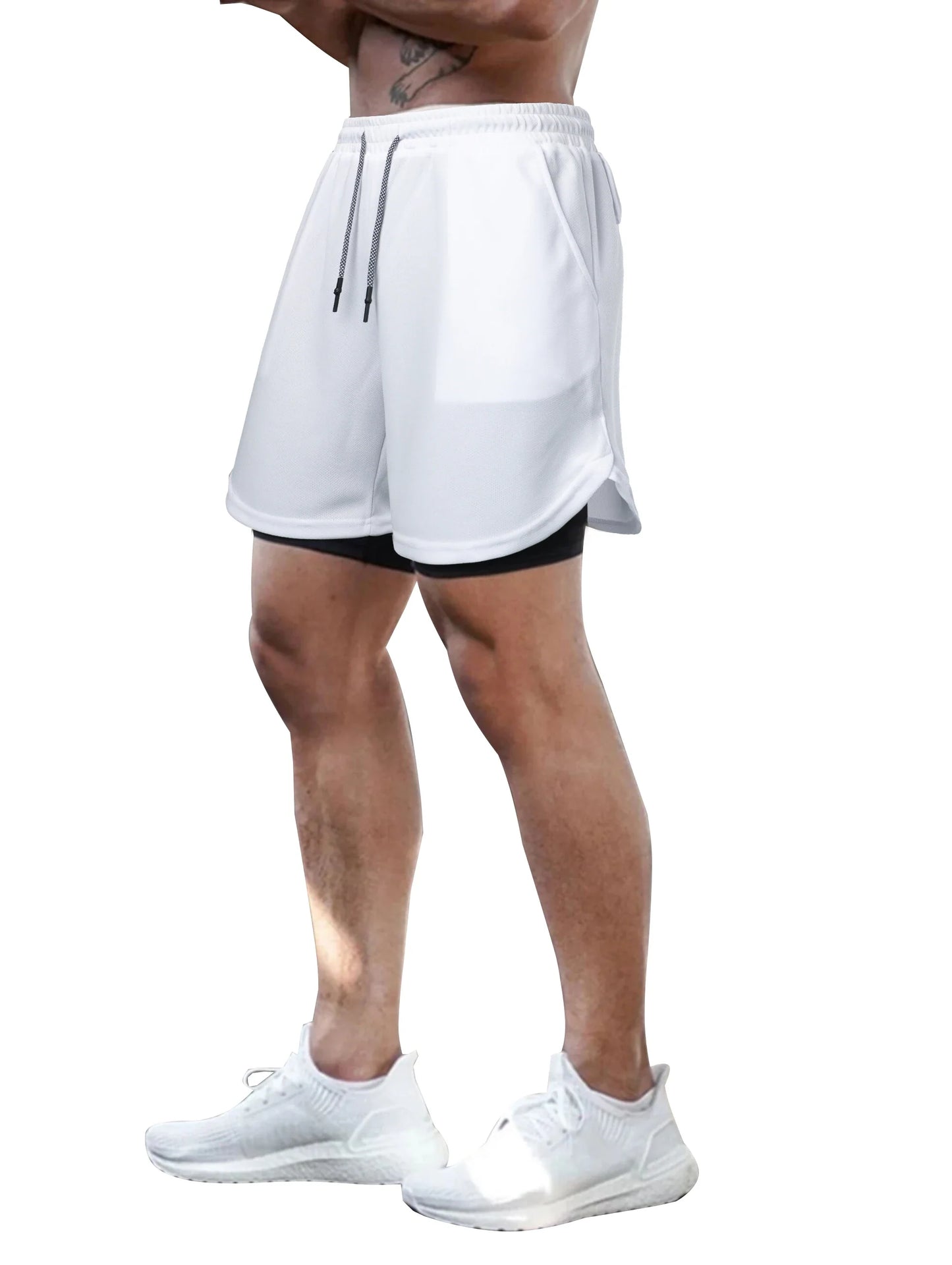 Men’s Solid Color Jersey Shorts Athletic Wear Breathable and comfortable drawstring Shorts For Sports Basketball