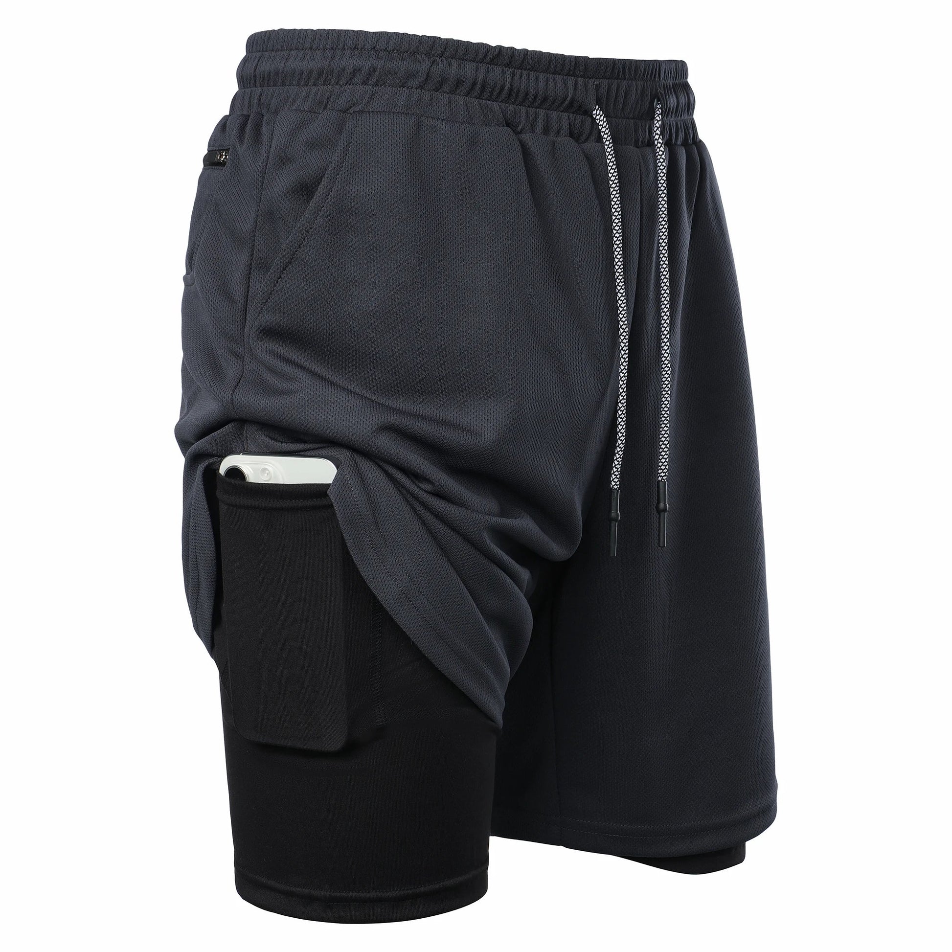 Men’s Solid Color Jersey Shorts Athletic Wear Breathable and comfortable drawstring Shorts For Sports Basketball