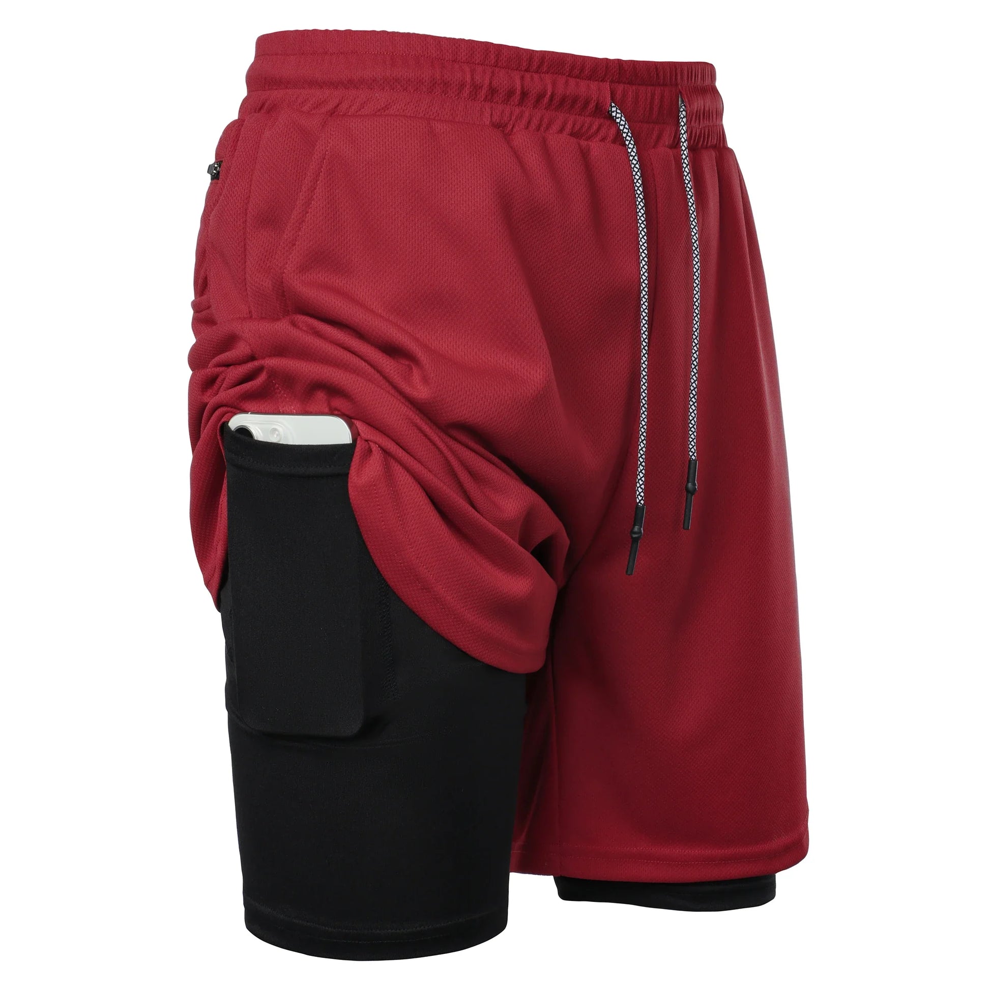 Men’s Solid Color Jersey Shorts Athletic Wear Breathable and comfortable drawstring Shorts For Sports Basketball