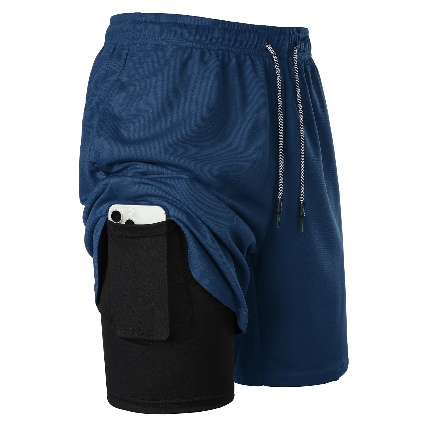 Men’s Solid Color Jersey Shorts Athletic Wear Breathable and comfortable drawstring Shorts For Sports Basketball