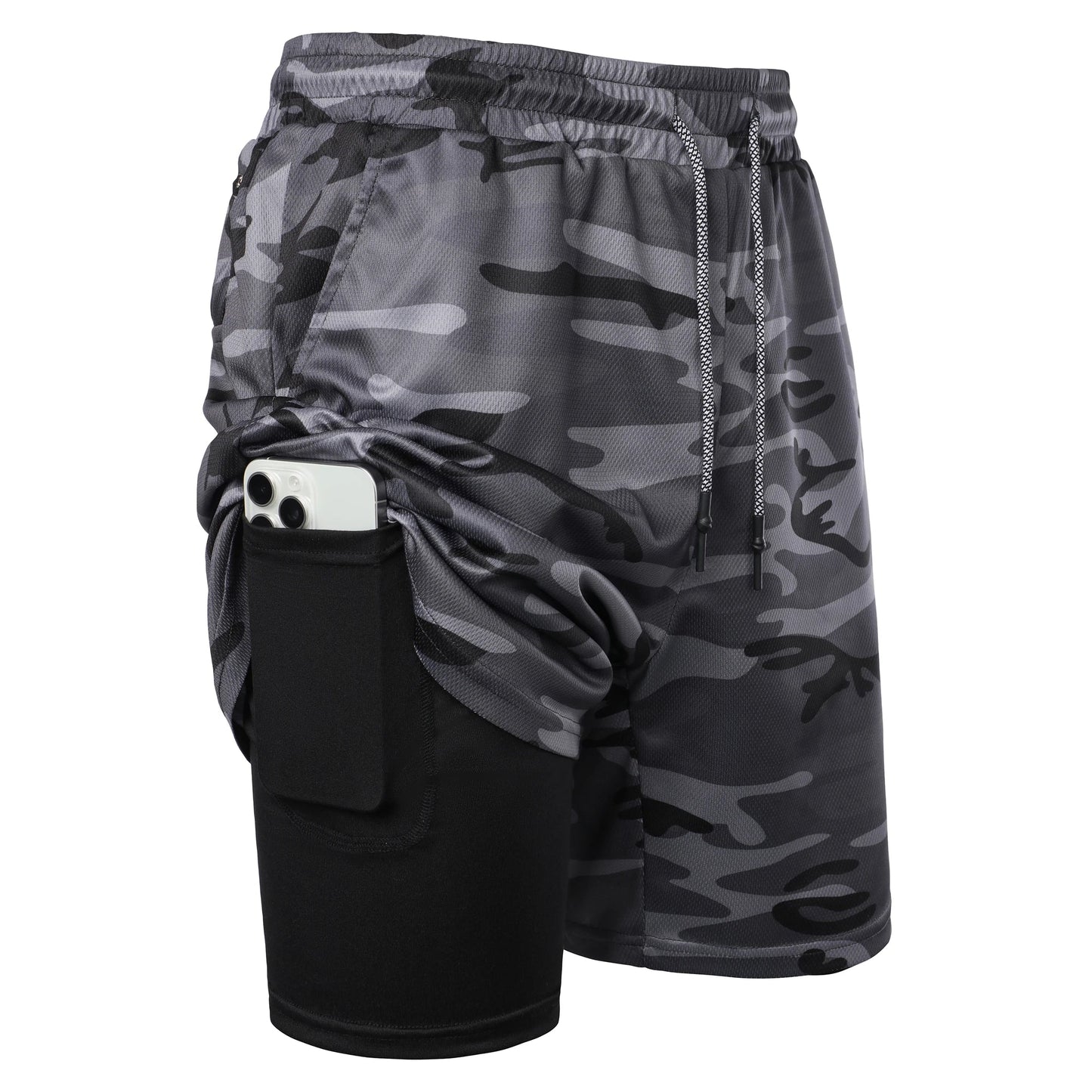 Men’s Solid Color Jersey Shorts Athletic Wear Breathable and comfortable drawstring Shorts For Sports Basketball