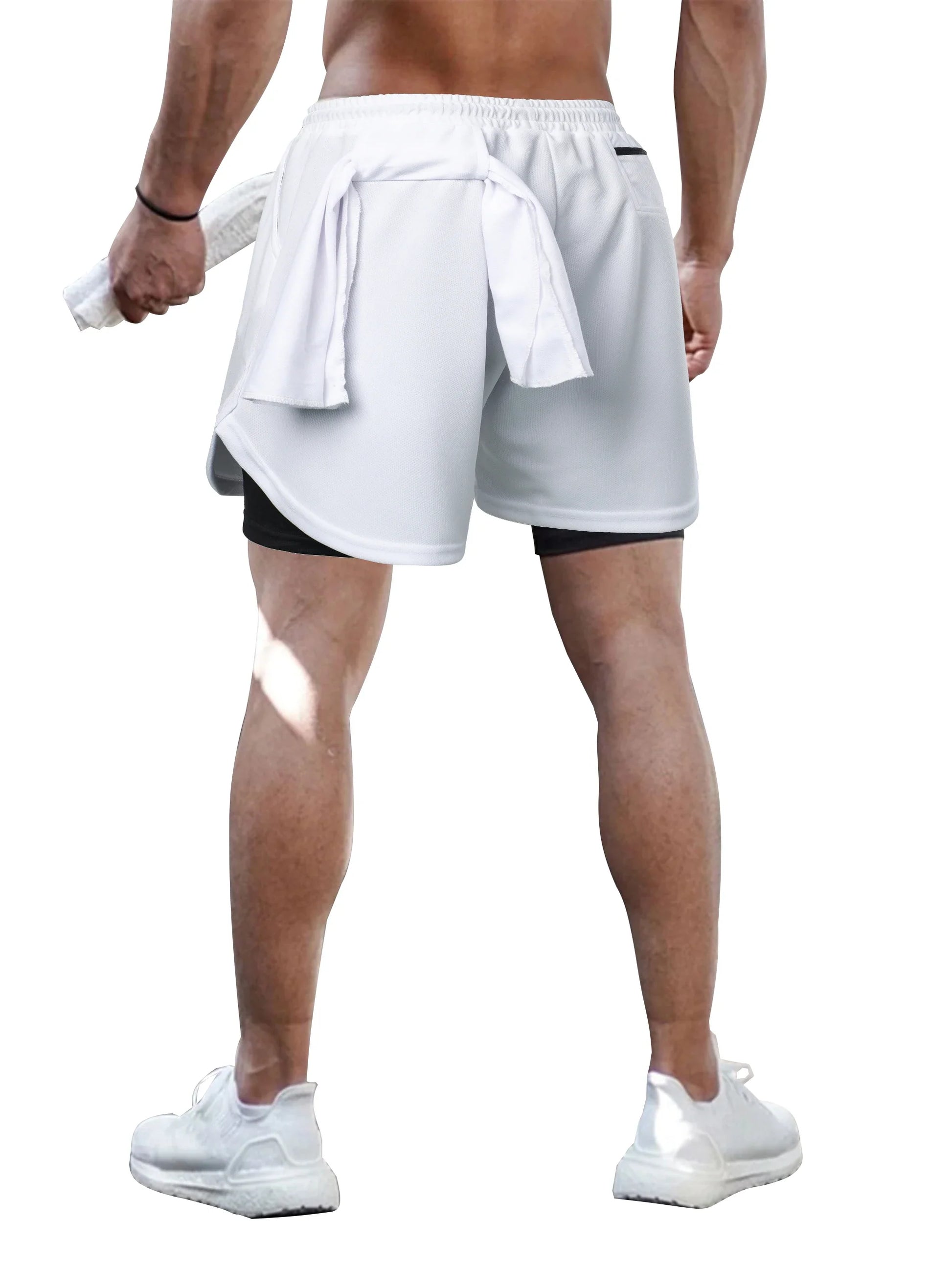 Men’s Solid Color Jersey Shorts Athletic Wear Breathable and comfortable drawstring Shorts For Sports Basketball