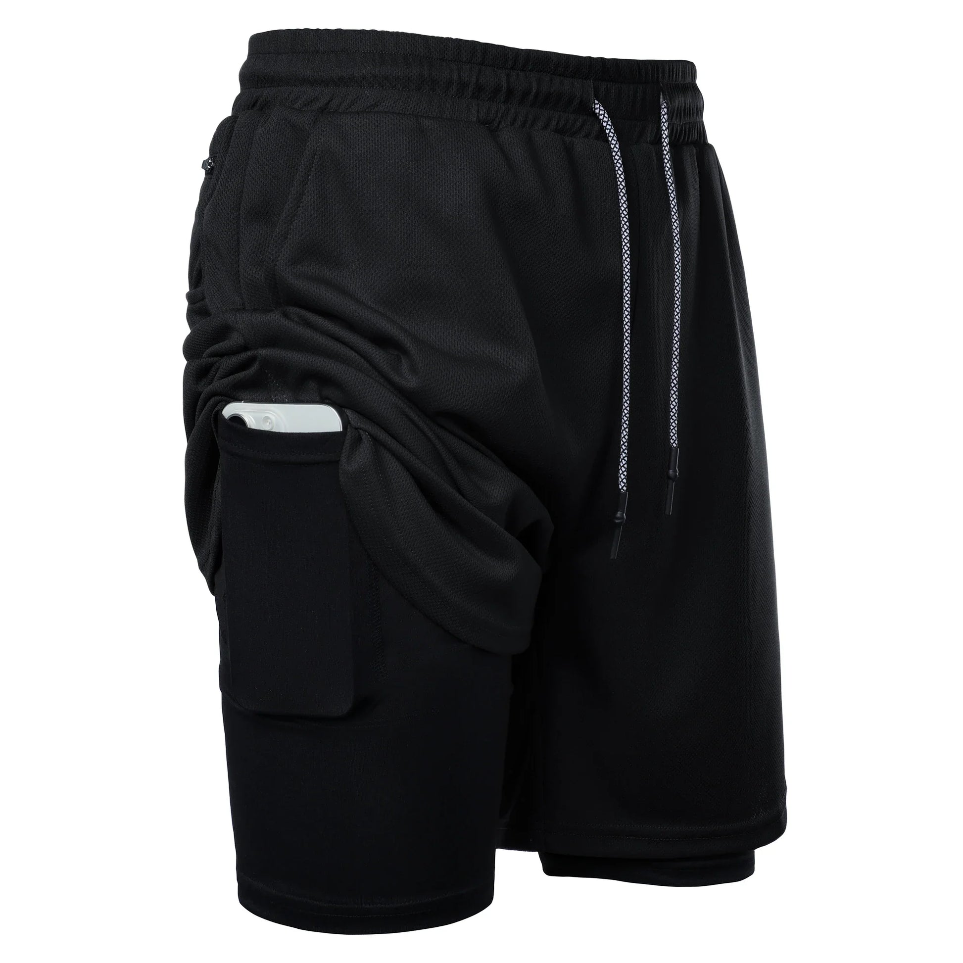 Men’s Solid Color Jersey Shorts Athletic Wear Breathable and comfortable drawstring Shorts For Sports Basketball