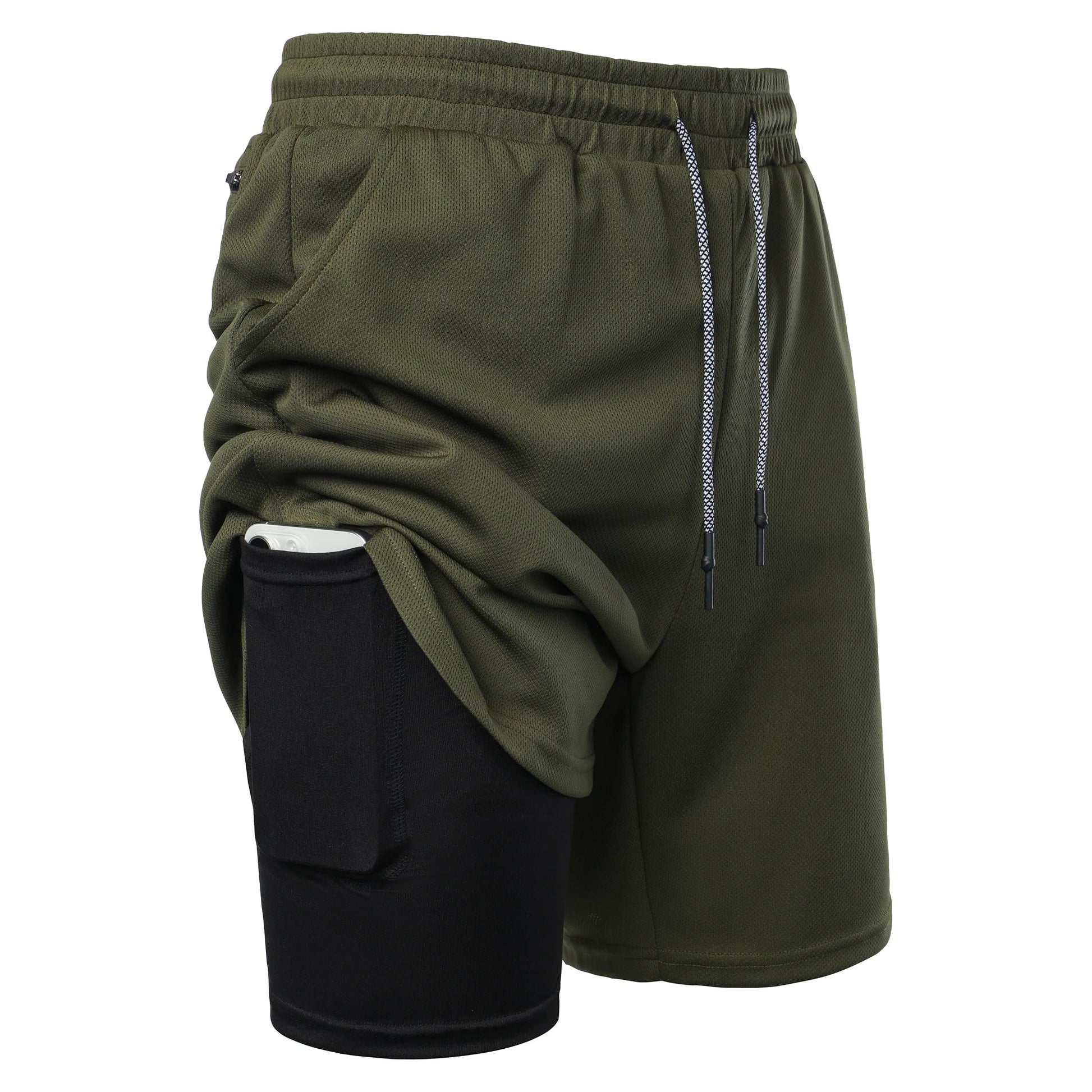 Men’s Solid Color Jersey Shorts Athletic Wear Breathable and comfortable drawstring Shorts For Sports Basketball