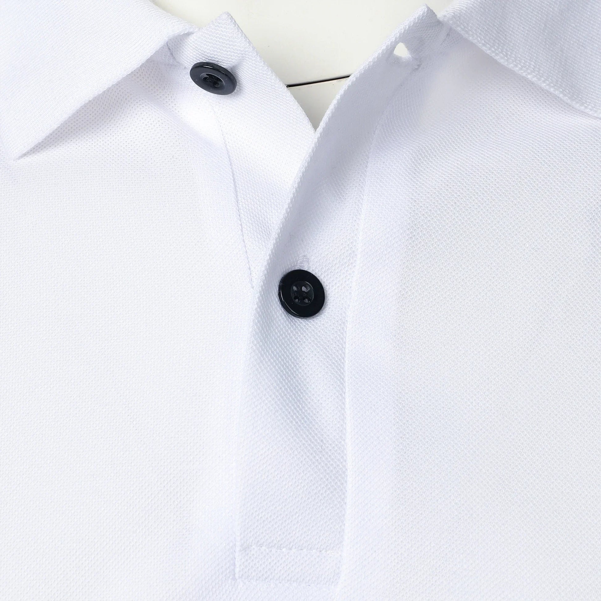 Men’s solid color short-sleeved button-down lapel T-shirt casual top