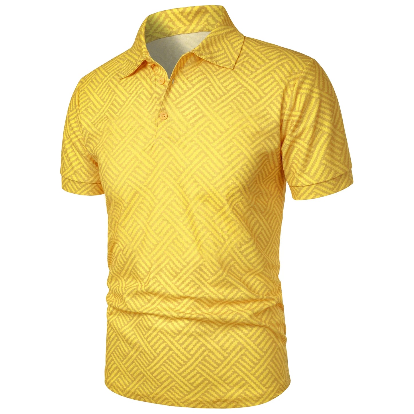 Men’s summer fashion casual 3D printed Polo shirt lapel casual top Men’s summer short-sleeved lapel fashion top