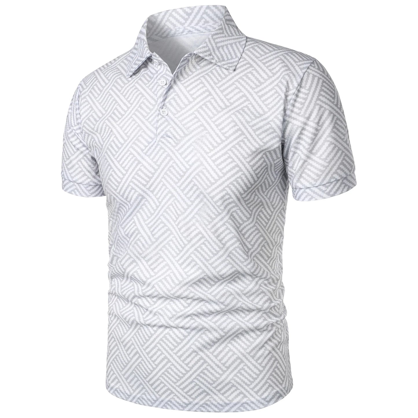 Men’s summer fashion casual 3D printed Polo shirt lapel casual top Men’s summer short-sleeved lapel fashion top