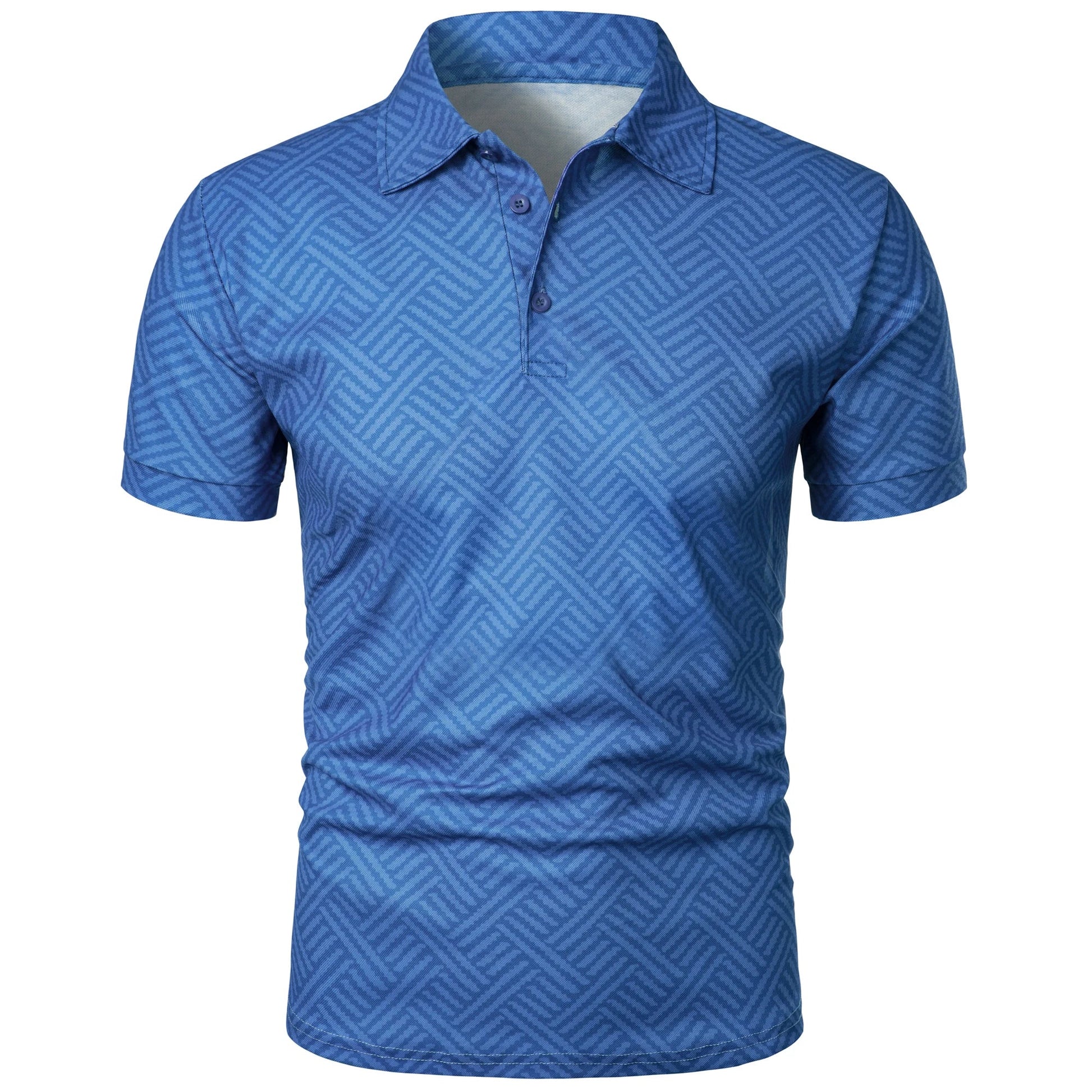 Men’s summer fashion casual 3D printed Polo shirt lapel casual top Men’s summer short-sleeved lapel fashion top