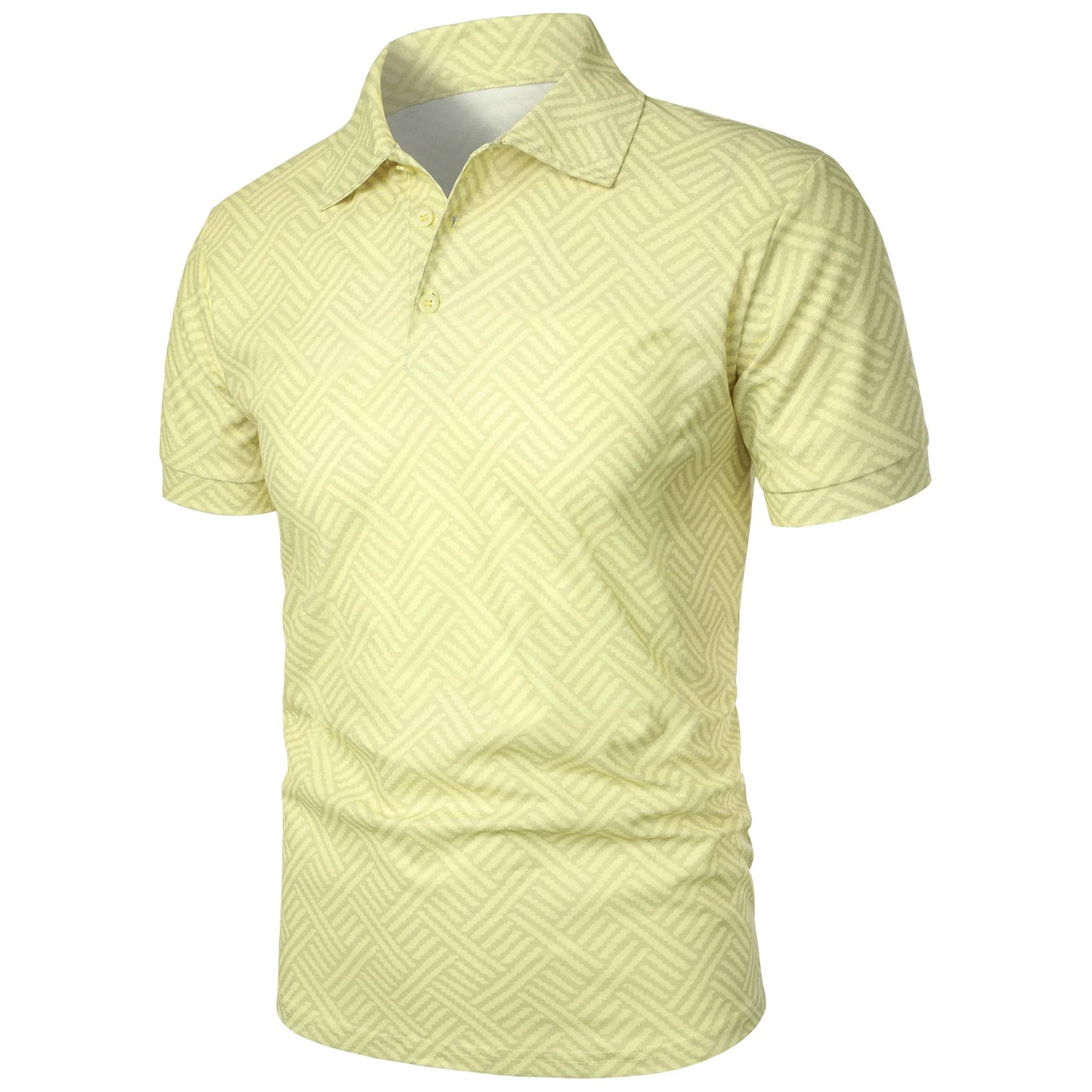 Men’s summer fashion casual 3D printed Polo shirt lapel casual top Men’s summer short-sleeved lapel fashion top