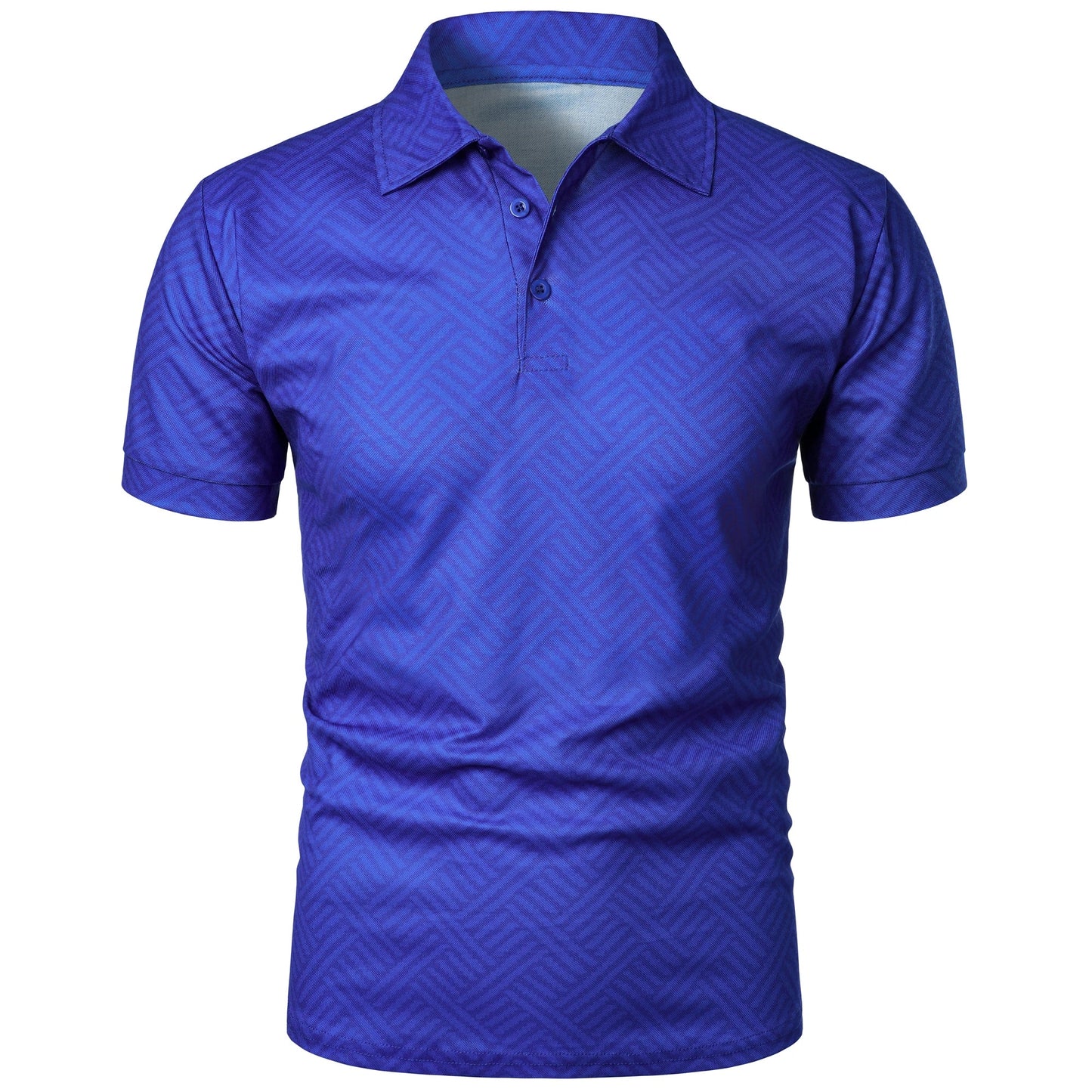 Men’s summer fashion casual 3D printed Polo shirt lapel casual top Men’s summer short-sleeved lapel fashion top