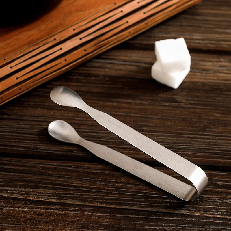 Mini Drink Ice Cube Clip Small Stainless Steel Sugar Clip Round Ice Clips And Coffee Cube Sugar Clip Bar Tool - 1PC