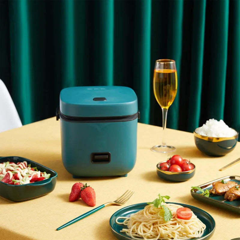 Mini Rice Cooker Automatic Household Kitchen Electric Cooking machine 1-2 People Food Warmer Steamer 1.2L Small Rice