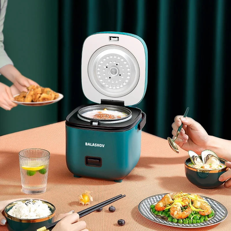 Mini Rice Cooker Automatic Household Kitchen Electric Cooking machine 1-2 People Food Warmer Steamer 1.2L Small Rice