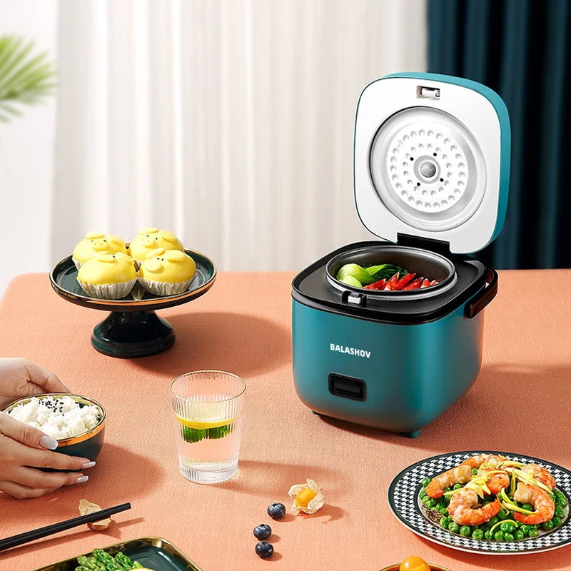 Mini Rice Cooker Automatic Household Kitchen Electric Cooking machine 1-2 People Food Warmer Steamer 1.2L Small Rice