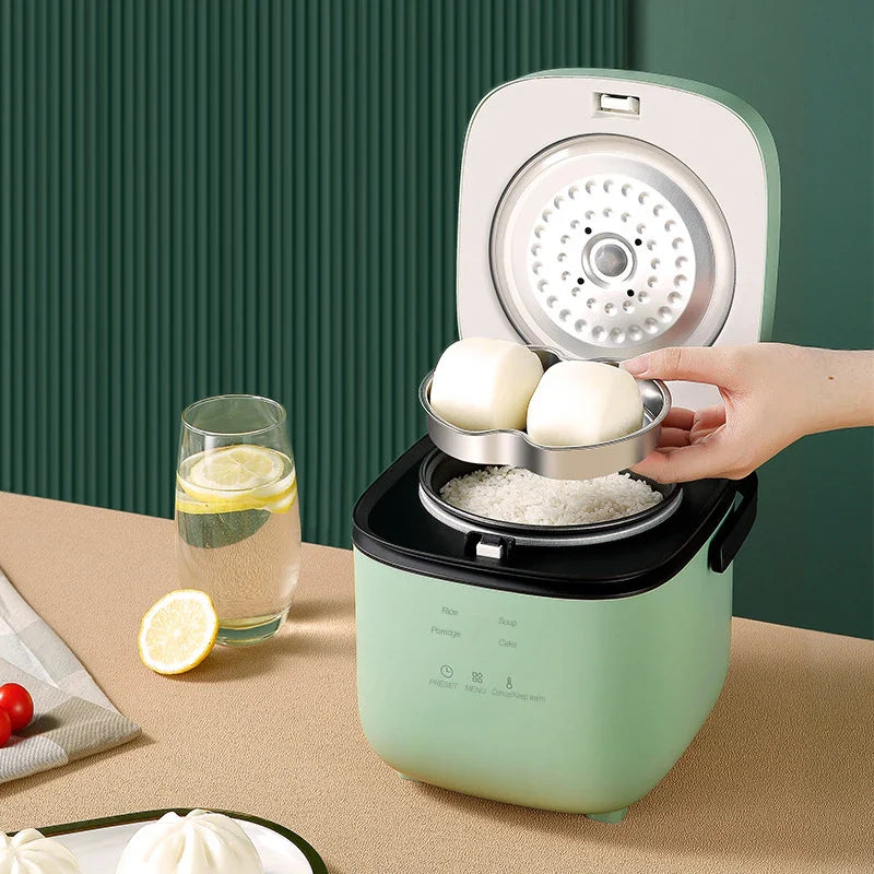 Mini Rice Cooker Automatic Household Kitchen Electric Cooking machine 1-2 People Food Warmer Steamer 1.2L Small Rice