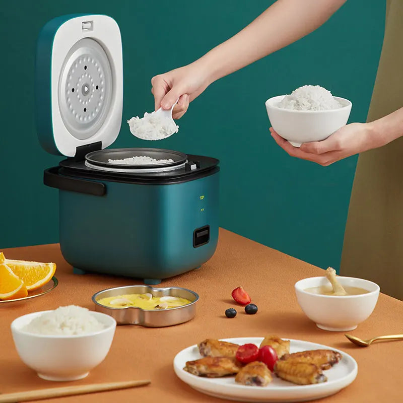 Mini Rice Cooker Automatic Household Kitchen Electric Cooking machine 1-2 People Food Warmer Steamer 1.2L Small Rice