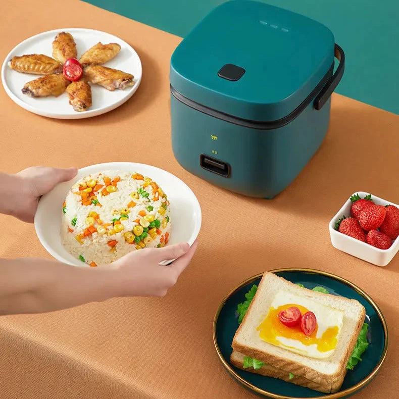 Mini Rice Cooker Automatic Household Kitchen Electric Cooking machine 1-2 People Food Warmer Steamer 1.2L Small Rice