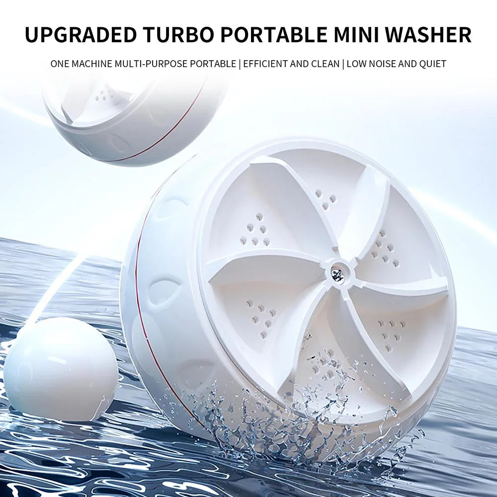 Mini Washing Machine Portable USB Rotating Turbo Fruit Ultrasonic Dishwasher For Clothes Home Kitchen Travel Remote