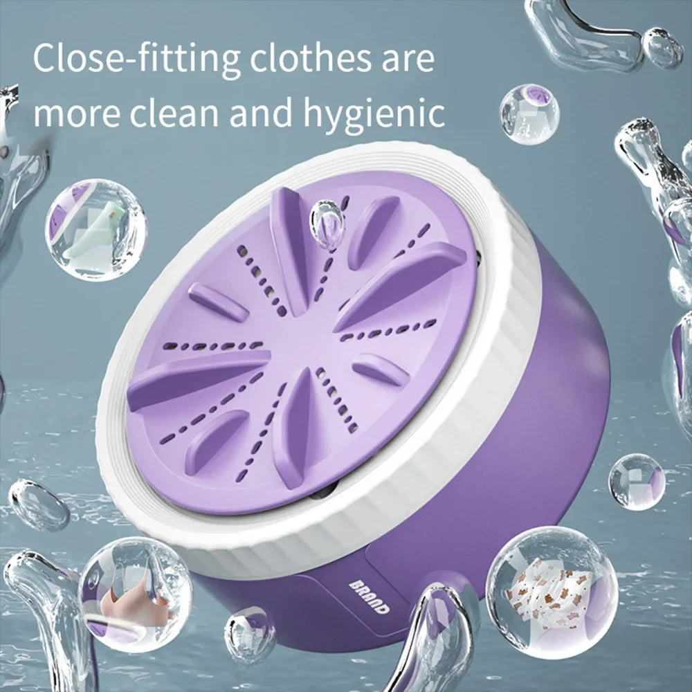 Mini Washing Machine Portable USB Rotating Turbo Fruit Ultrasonic Dishwasher For Clothes Home Kitchen Travel Remote