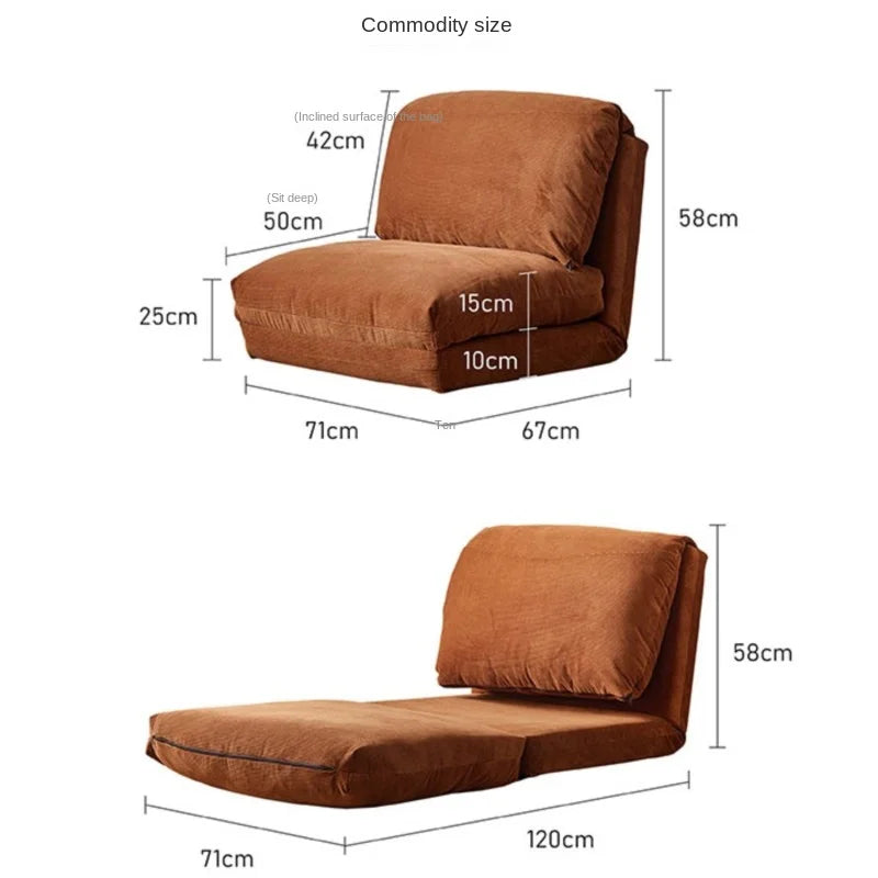 MOMO Lazy Person Sofa Modern Simple Multifunctional Sofa Chair Tatami Seat Scandinavian Living Room Bedroom Recliner