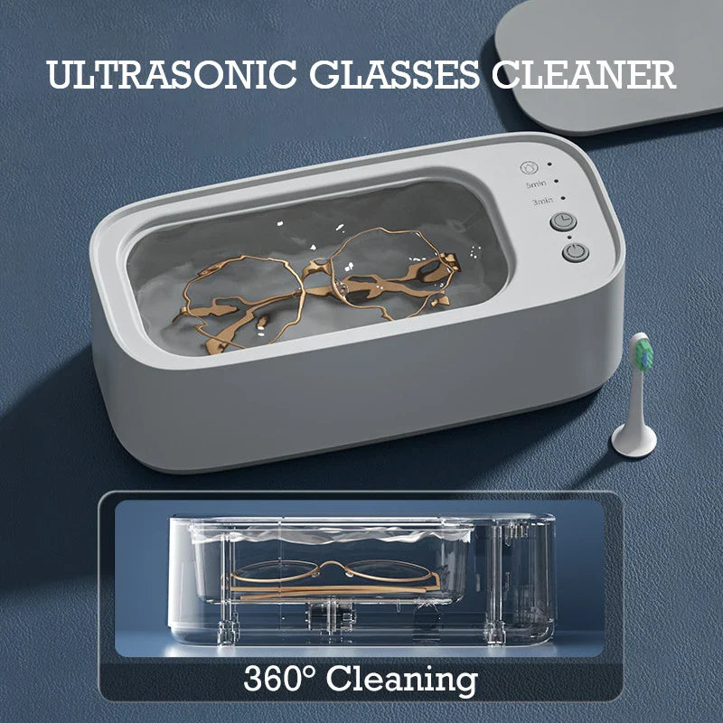 Multi-functional Glasses Cleaner 3 Gear Timing Cleaning Machine for Jewelry Watch Rings Portable Automatic Cleaning Tool