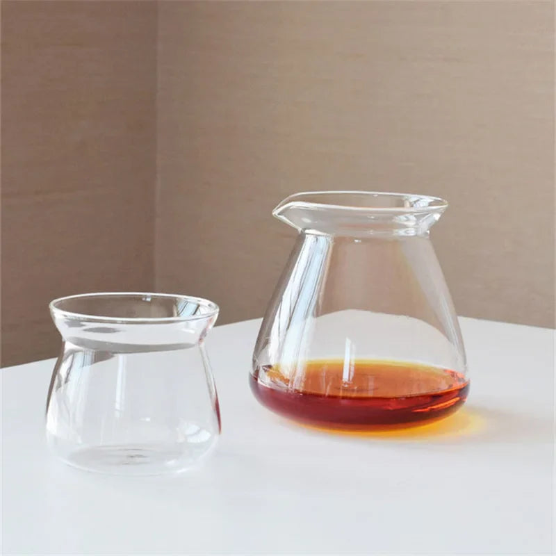 New 520ml 210ml 275ml Heat-resistant Glass Coffee Sharing Pot Coffee Server Hand Made Coffee Maker Teapot Coffee