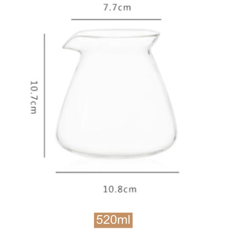 New 520ml 210ml 275ml Heat-resistant Glass Coffee Sharing Pot Coffee Server Hand Made Coffee Maker Teapot Coffee