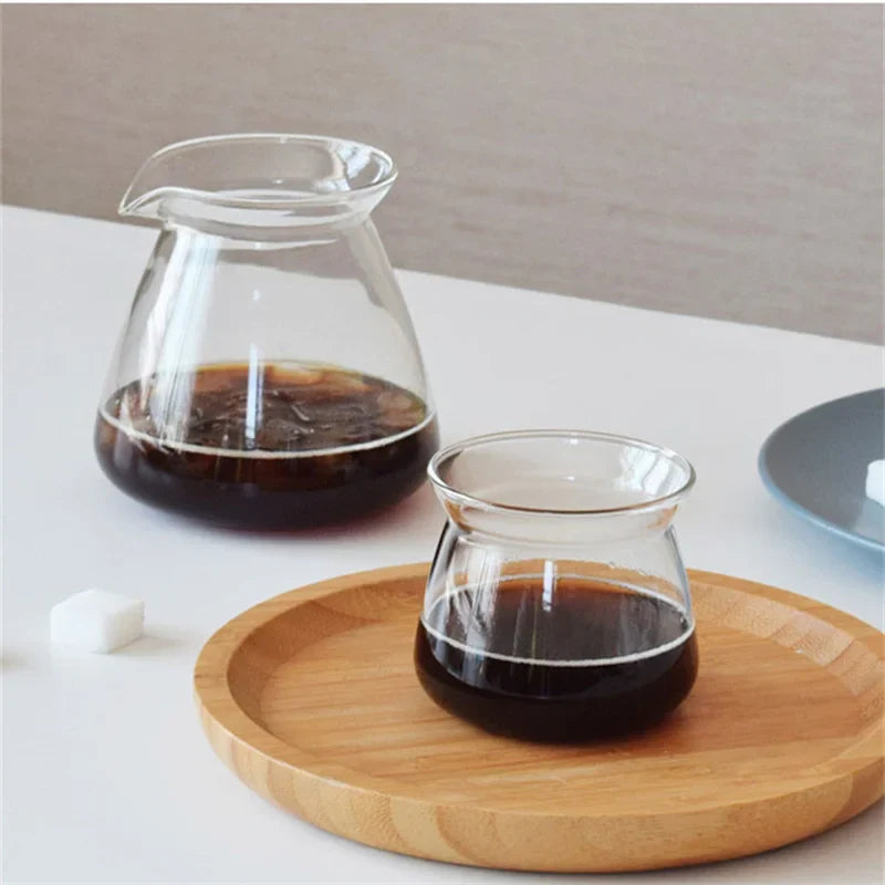 New 520ml 210ml 275ml Heat-resistant Glass Coffee Sharing Pot Coffee Server Hand Made Coffee Maker Teapot Coffee