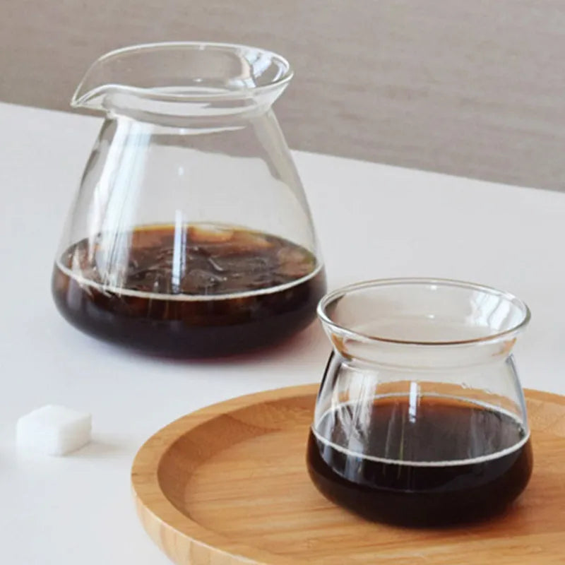 New 520ml 210ml 275ml Heat-resistant Glass Coffee Sharing Pot Coffee Server Hand Made Coffee Maker Teapot Coffee