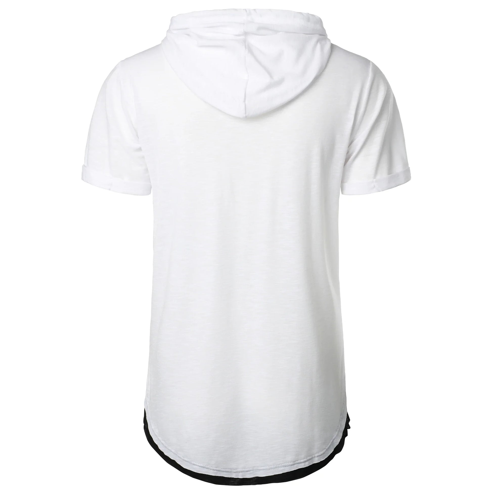 New men’s summer hooded T-shirt Men’s solid color top men’s short sleeve T-shirt Hoodie casual fashion men’s