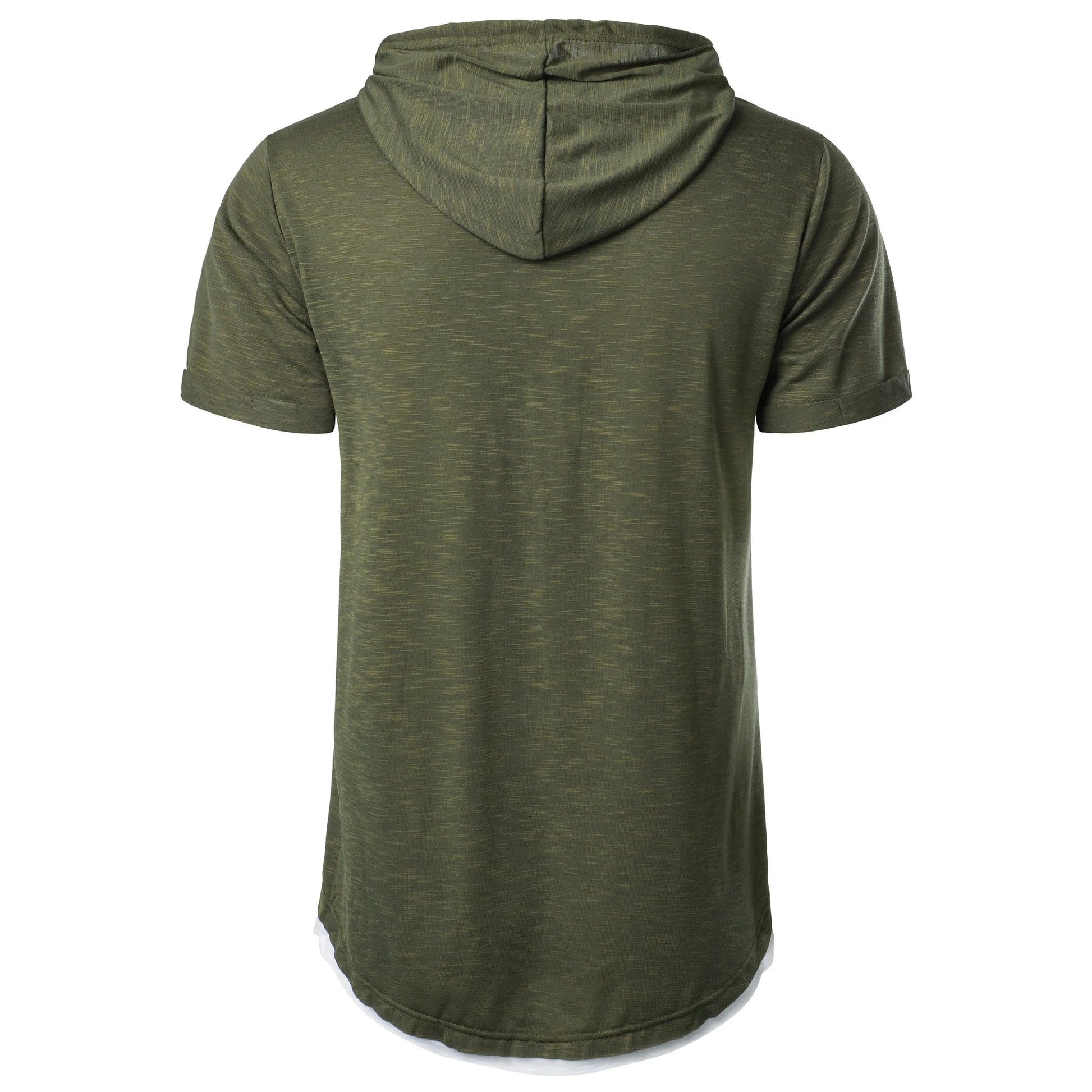 New men’s summer hooded T-shirt Men’s solid color top men’s short sleeve T-shirt Hoodie casual fashion men’s