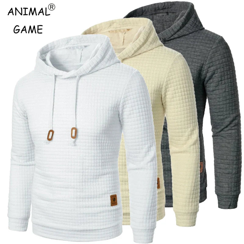 New Outdoor Men’s Long Sleeve Hoodie Sweatshirts Autum Breathable Solid Color Coats Sport Streetwear Pullover