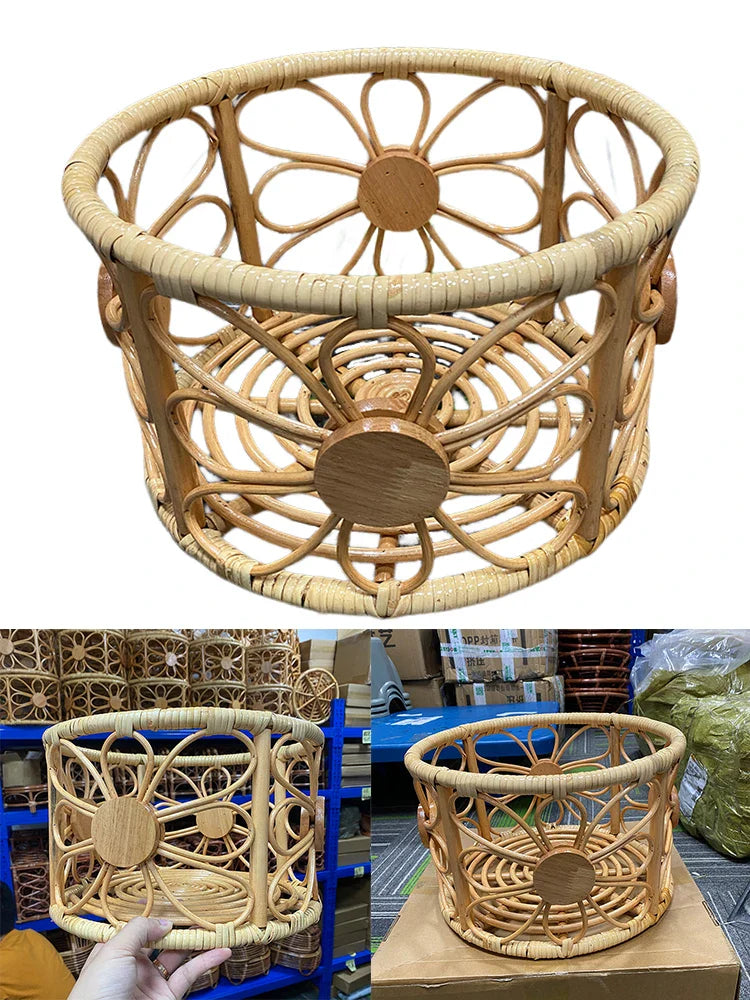 Newborn Photography Props Retro Rattan Baby Basket Photo Posing Accessories Recien Baby Girl Boy Posing Bed Furniture