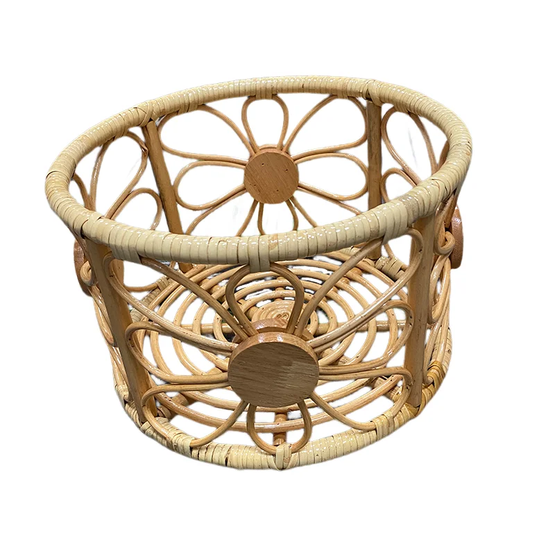 Newborn Photography Props Retro Rattan Baby Basket Photo Posing Accessories Recien Baby Girl Boy Posing Bed Furniture