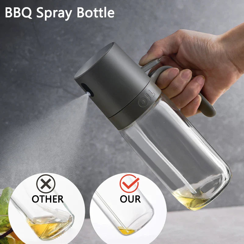 Oil Spray Bottle 250ml High Borosilicate Glass Cooking Oil Dispensers Olive Oil Sprayer Mister for Air Fryer Salad