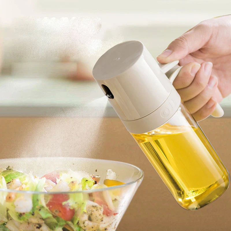 Oil Spray Bottle 250ml High Borosilicate Glass Cooking Oil Dispensers Olive Oil Sprayer Mister for Air Fryer Salad