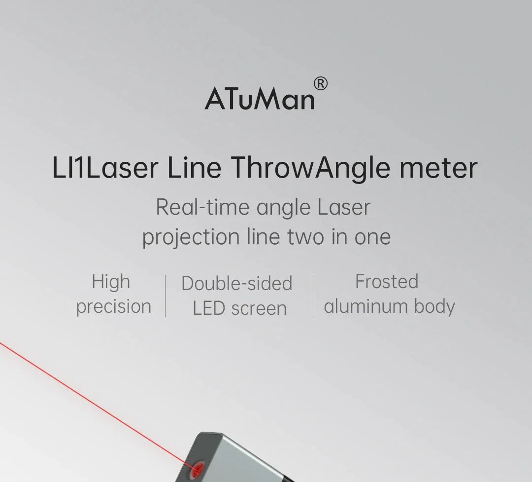 Original DUKA LI1 Laser Protractor Digital Inclinometer Angle Measure 2 in 1 Laser Level Ruler Type-C Charging Laser