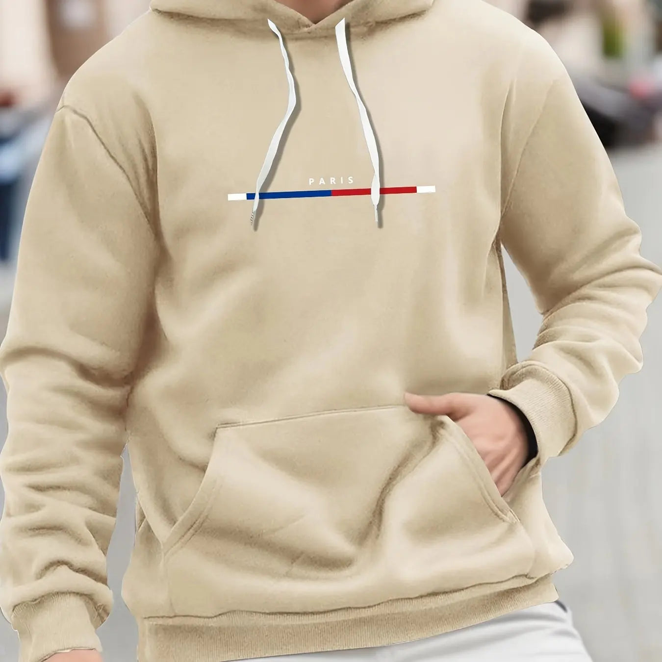 Paris Print Hoodies Tshirt For Men Casual Autumn Winter