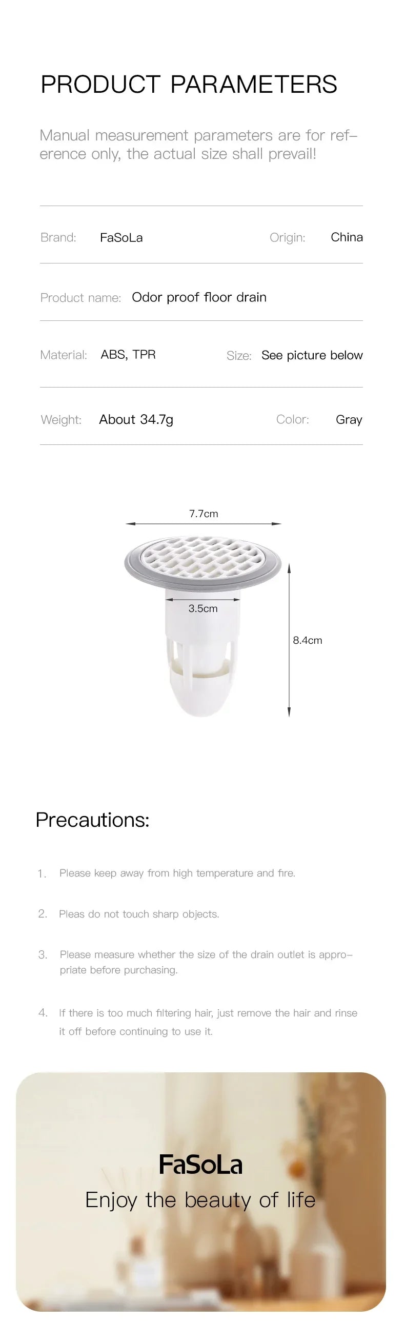 Plastic Bathroom Sink Drain Strainer Hair Catcher Hair Stopper Shower Drain Covers Kitchen Silicone Anti Odor Floor